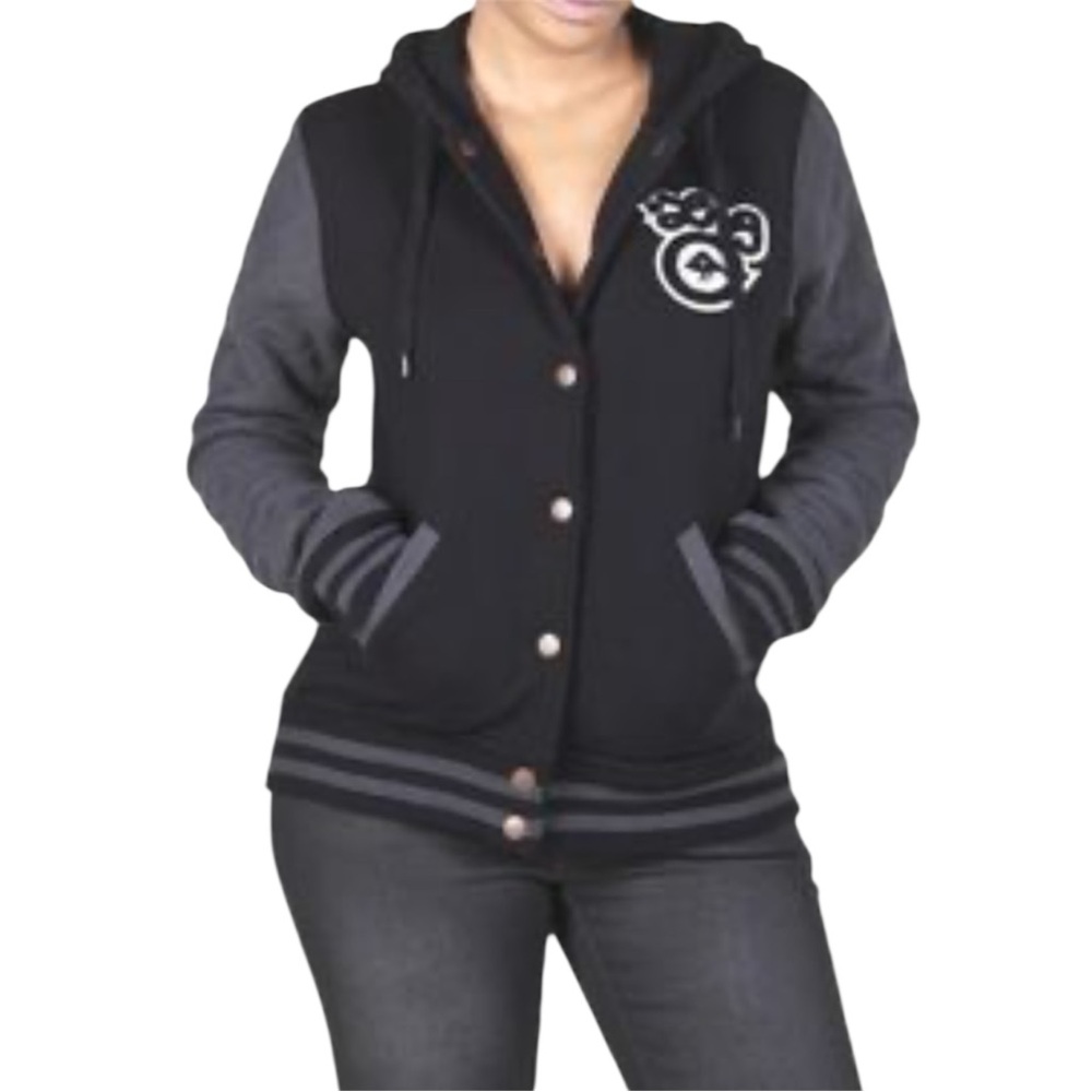 LRG Clothing & Equipment Black and Gray Hooded Fleece Jacket